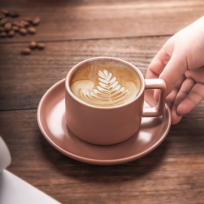Sustainable Ceramic Coffee Mug Set For Afternoon Tea And Cappuccino In Matt White