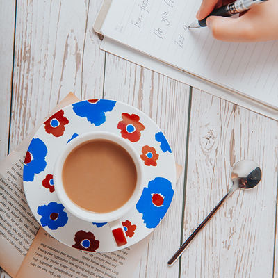 Business Gifts Nordic Cup And Saucer Coffee Tea Cup Mug Ceramic Decal Porcelain Set