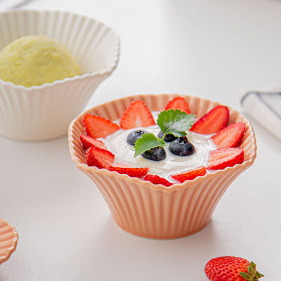 Sustainable Nordic Style Dessert Bowls Set 4.7 Inch Ceramic Porcelain Snack Bowl Cereal
