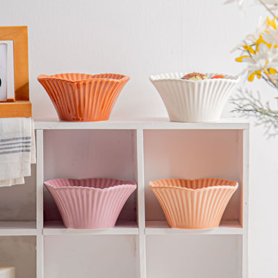 Sustainable Nordic Style Dessert Bowls Set 4.7 Inch Ceramic Porcelain Snack Bowl Cereal