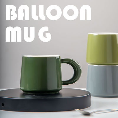 Factory Wholesale  Novelty Design 280ml Green Ceramic Coffee Mug For Home Hotel For Porcelain Cappuccino Cup