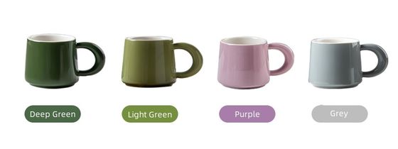 Factory Wholesale  Novelty Design 280ml Green Ceramic Coffee Mug For Home Hotel For Porcelain Cappuccino Cup
