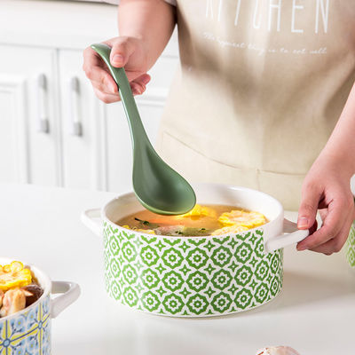 Round Creative Soup Pot Ceramic Pot Multifunctional Household Soup Pot Cutlery  Ceramic Soup Pot And Bowl Set Double Handles Compatible With Induction Cooker