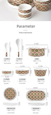 4-Person Dinnerware Sets Christmas Ceramic Tableware Gifts For Women 2024 Decoration