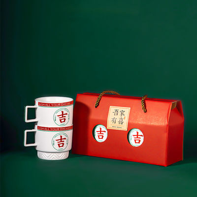 300ml 200ml Stocked Ceramic Tea Cup Set With Stackable Chinese Style Coffee Cups And Saucers
