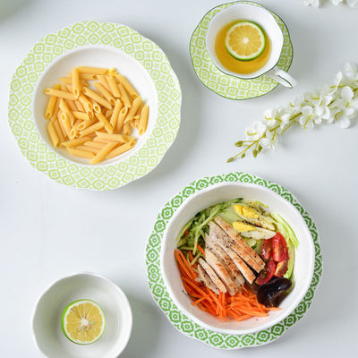 Technique Under Glazed Ceramic Moroccan Dinnerware Set For Exquisite Table Setting