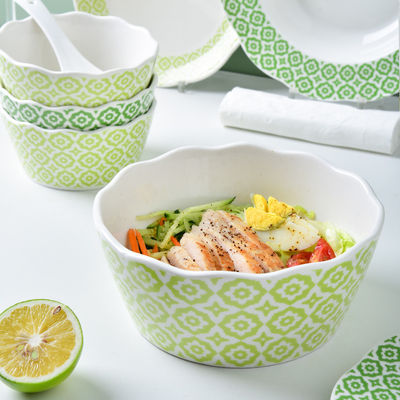 Technique Under Glazed Ceramic Moroccan Dinnerware Set For Exquisite Table Setting