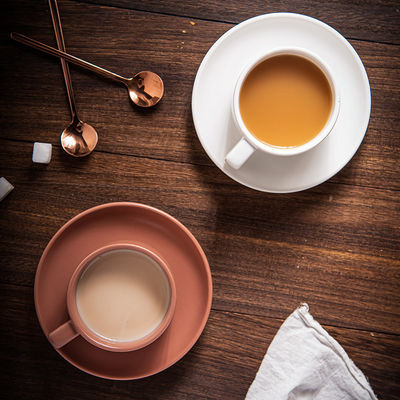 Europe Design Style Ceramic Afternoon Tea Cappuccino Cup And Saucer Set For Custom Tea