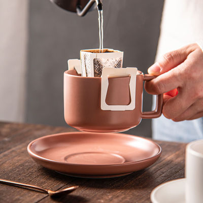 Europe Design Style Ceramic Afternoon Tea Cappuccino Cup And Saucer Set For Custom Tea