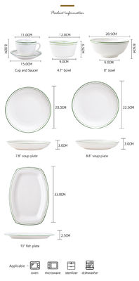 Cups Saucers Ceramic Dinnerware Sets For 12 People Nordic Style Vajillas De Porcelana