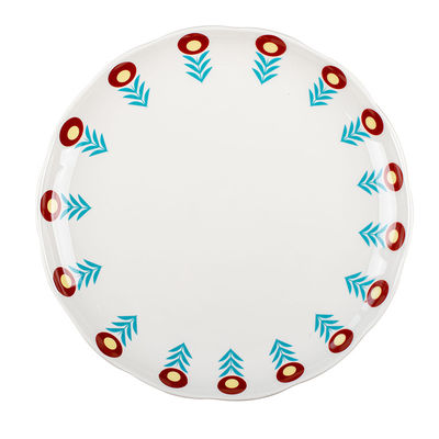 Porcelain Floral Dinner Set With Decal Solid Color Technique Under Glazed Ceramic Type