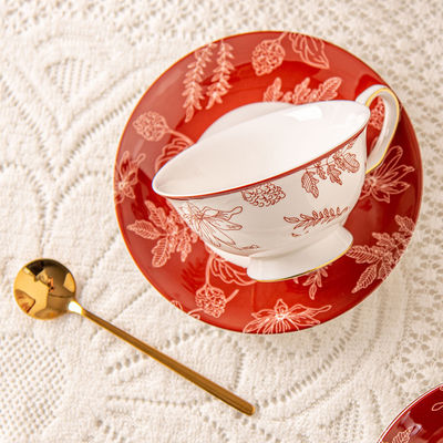 Christmas 2024 Supplies Cup Saucer Christmas Ceramic Tableware 200ml 6.76 Oz For Women