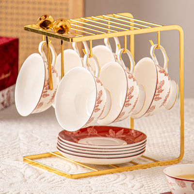 Christmas 2024 Supplies Cup Saucer Christmas Ceramic Tableware 200ml 6.76 Oz For Women