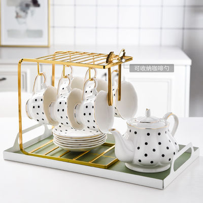 2024 Christmas Novelty Sustainable Luxury Ceramic Coffee Cup And Saucer Collection