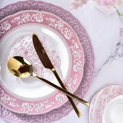 Business Gifts Luxury Purple Plate For Elegant Restaurants Dinnerware Set Party Wedding