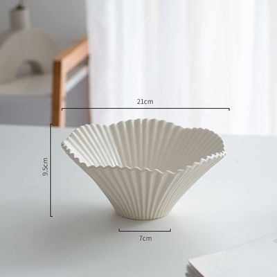 Salad Plate Ceramic Dessert Soup And Sandwich Plate For Snack Minimalism Nordic White