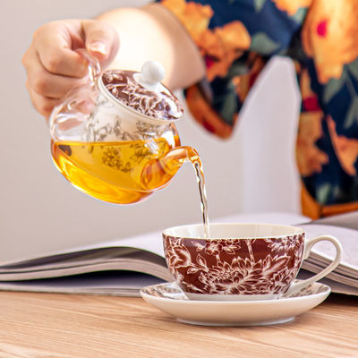 Business Gifts Elegant Vintage Ceramic Tea Cup Set With Porcelain Teapot And Cup