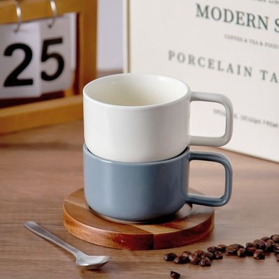 Nordic Cappuccino Coffee Cup And Saucer Set Of 12 Pieces Ceramic 250ml Porcelain Tea Cups