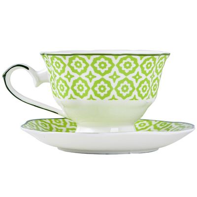 Bohemian Teapot Moroccan Style Green Coffee Cup And Saucer Set Ideal For Business Gifts