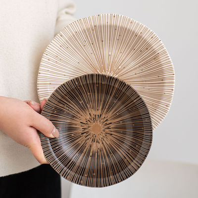 Plant Pattern Type Ceramic Dinnerware Set Dishes Luxury Vietnam Nordic Floral Flower Shape