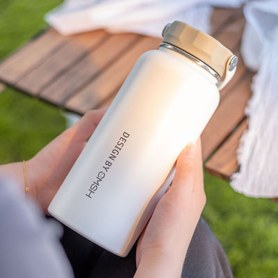 304 Stainless Steel Metal Type Custom Logo 1000ml Vacuum Bottle For Outdoor Travel Cup