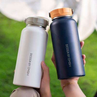304 Stainless Steel Metal Type Custom Logo 1000ml Vacuum Bottle For Outdoor Travel Cup