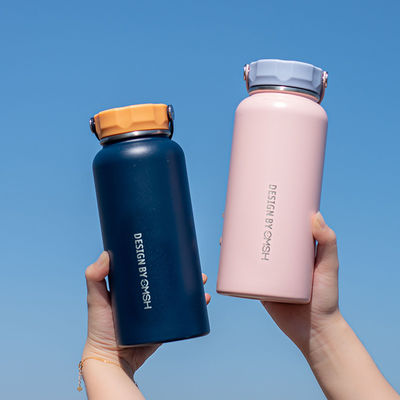 304 Stainless Steel Metal Type Custom Logo 1000ml Vacuum Bottle For Outdoor Travel Cup
