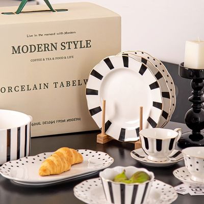 English Royal Bone Dinnerware Sets For 6 People Luxury And Sustainable European Style