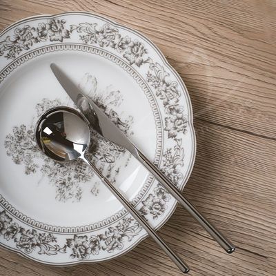 Europe Design Purple Green Gray Embossed Relief Floral Ceramic Tableware For Occasion
