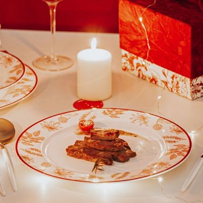 Christmas Dinnerware Sets Bone Gift For Christmas 2023 Plant Pattern Type Dinnerware Type