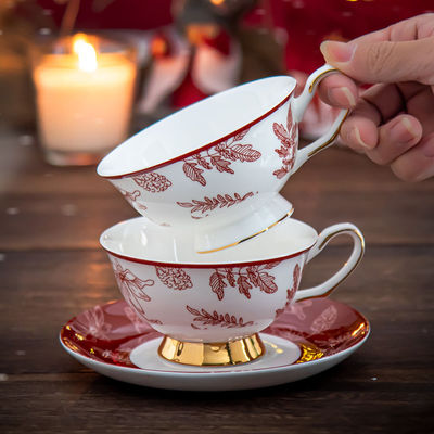 Christmas Ornament Cup Porcelain Mug Set Gift Box Ceramic Coffee Cups Tea Cup Breakfast Milk Water Cups For Gift
