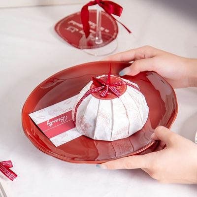 Full Porcelain Christmas Tableware Chinese Year Ceramic Tableware Plant Pattern Type