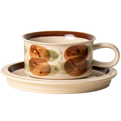 250ml Porcelain Tea Cups And Saucer Set Decorative Ceramic Coffee Cups And Saucers For Business Gifts