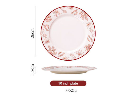 Custom Porcelain Christmas Plate Chinese Style Under Glazed Ceramic Ornaments