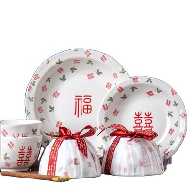 Ceramic Dinnerware Sets  Traditional Chinese Year Decorations Spring Festival Gift Set