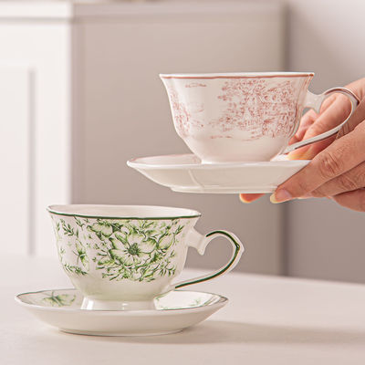 Mothers Day Cups Saucers Ceramic Drinkware Set With Plush Porcelain Cup And Saucer Plate