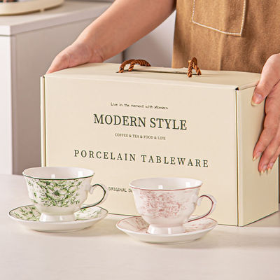 Mothers Day Cups Saucers Ceramic Drinkware Set With Plush Porcelain Cup And Saucer Plate