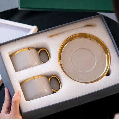 Classic Porcelain Cup And Saucer Set Coffee Tea Cup With Plate Father'S Day Gift Ideas