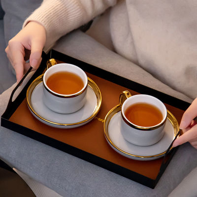 Classic Porcelain Cup And Saucer Set Coffee Tea Cup With Plate Father'S Day Gift Ideas