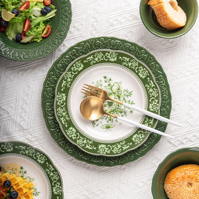 Ceramic Eid Al Fitr Dinnerware Set Porcelain Plates And Dishes Single Person Dish Set