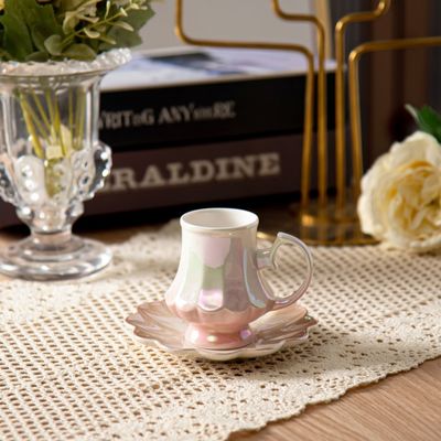 Coffee Cups Of 6 Luxury Pink Espresso Cups And Plate Design Ceramic Mugs Water Coffee Milk Cup Mug Ceramic Coffee Mugs for Wholesale