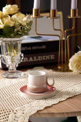 Coffee Cups Of 6 Luxury Pink Espresso Cups And Plate Design Ceramic Mugs Water Coffee Milk Cup Mug Ceramic Coffee Mugs for Wholesale