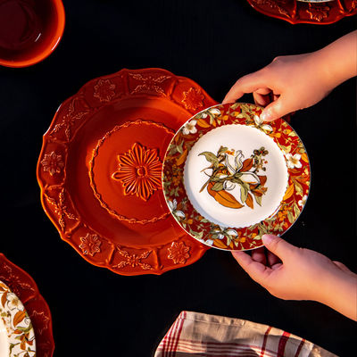Turkish Style Porcelain Dinnerware Sets With Under Glazed Technique And Floral Design