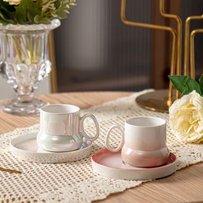 Ceramic Coffee Cups And Saucers  Luxury Bulk Tea Cup For Occasion Business Gifts