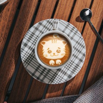 Sustainable Simple Modern Cup Cappuccino Nordic Cup And Saucer Of 6 Pcs Tasse Coffee Mug And Saucer Set With Spoon