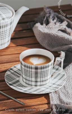 Sustainable Simple Modern Cup Cappuccino Nordic Cup And Saucer Of 6 Pcs Tasse Coffee Mug And Saucer Set With Spoon