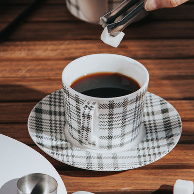 Sustainable Simple Modern Cup Cappuccino Nordic Cup And Saucer Of 6 Pcs Tasse Coffee Mug And Saucer Set With Spoon