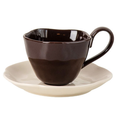 Novelty Design Style Handmade Ceramic Coffee Cups And Saucers For Sustainable