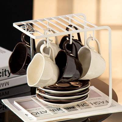 Novelty Design Style Handmade Ceramic Coffee Cups And Saucers For Sustainable
