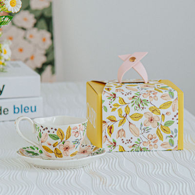 Stocked French Ceramic Cups And Saucers For Garden Flower Decor Or Wedding Party Gifts
